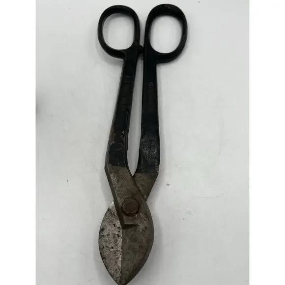 Vintage Compton 9 Forged Steel Tin Snips Sheet Metal Shears Scissor Type USA - Picture 7 of 7